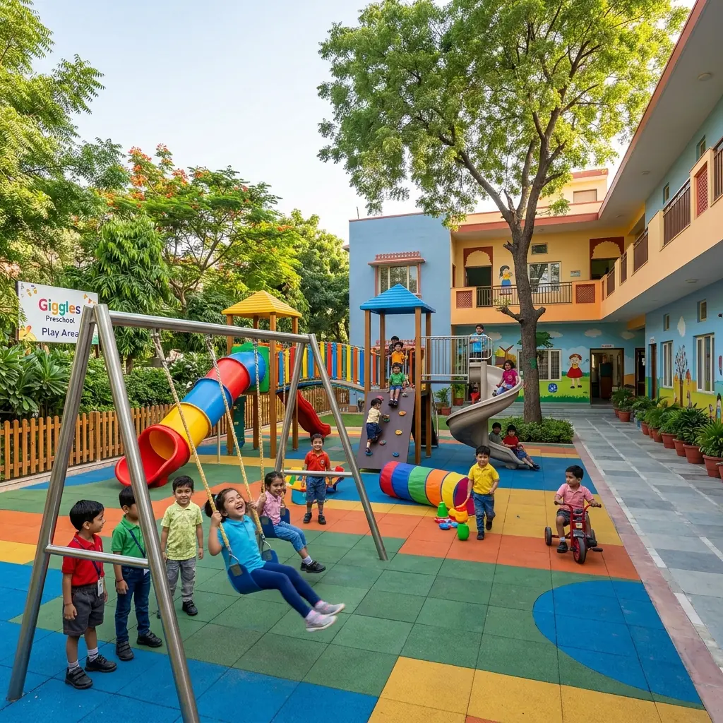 Playgroup play area at New Little Hearts School