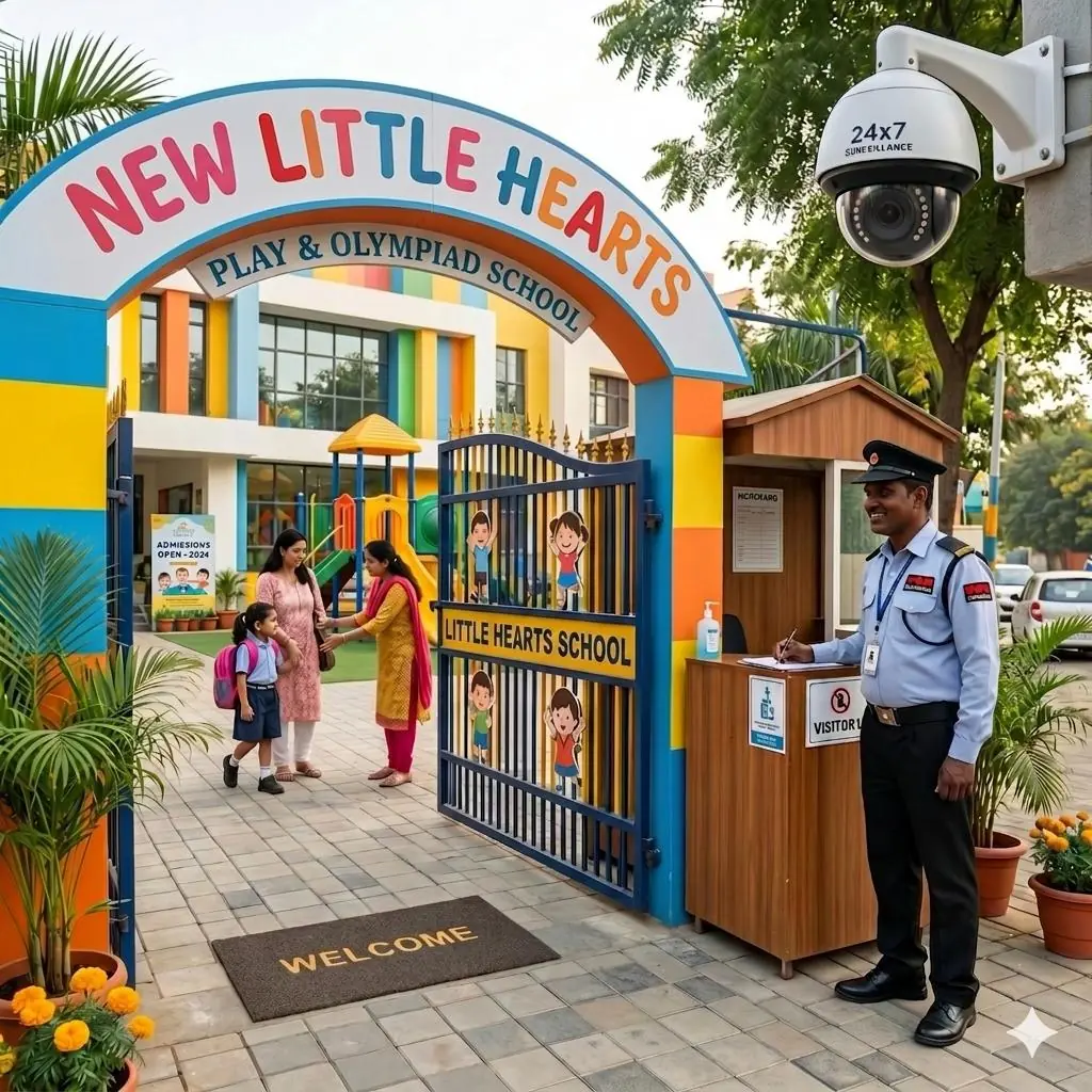 CCTV Security Entrance of New Little Hearts School Campus